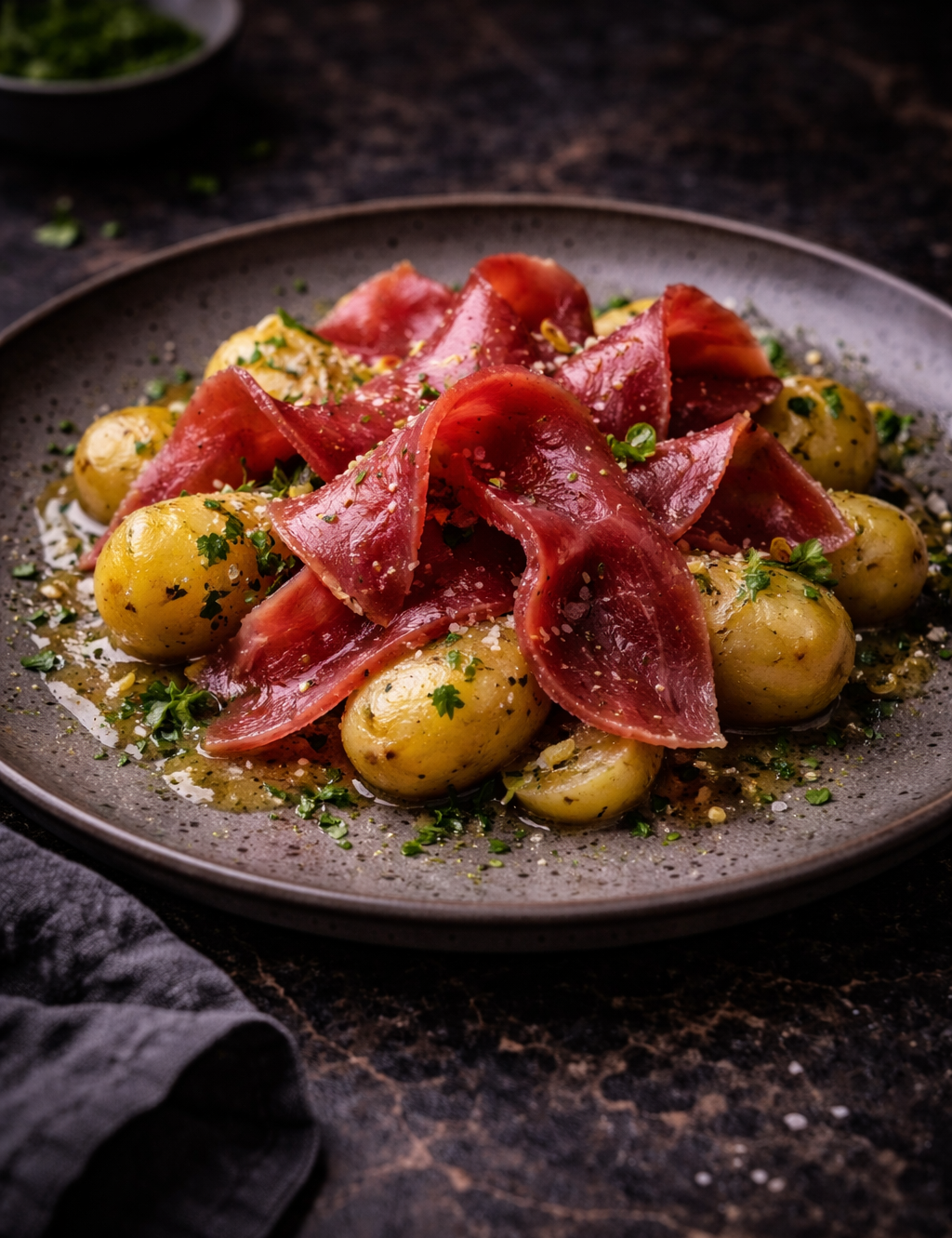Lomo Iberico, Grilled Peach & Burrata