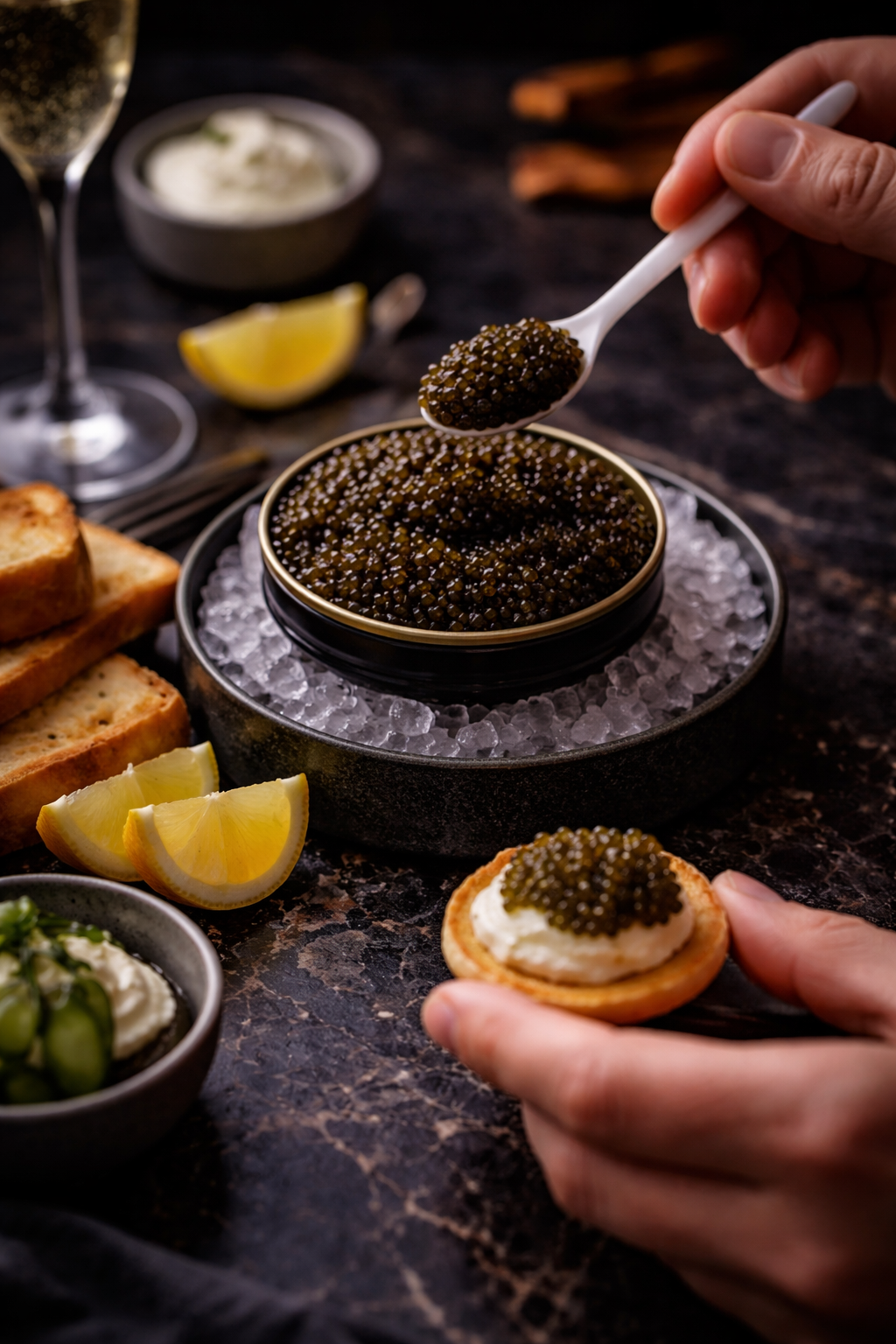 Oscietra Caviar Tasting Board (Luxury Sharing Platter)