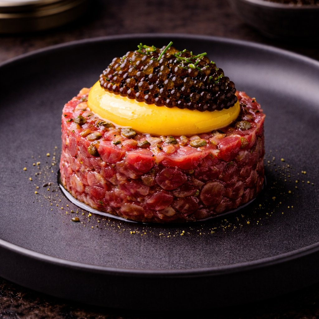 Oscietra Royal Caviar, Beef Tartare & Egg Cream