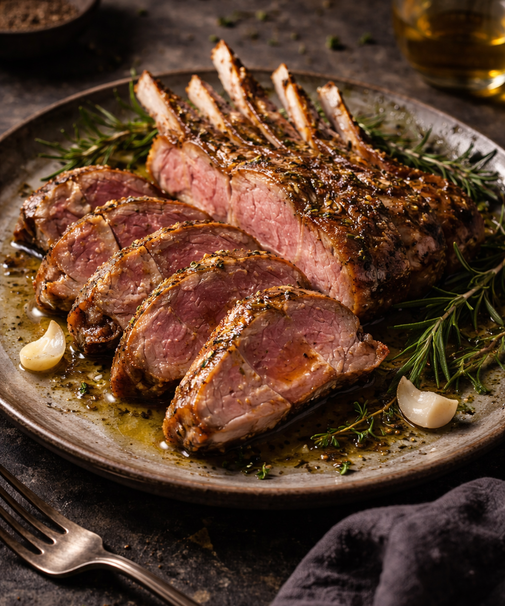 Roasted Lamb, Garlic & AOP Olive Oil