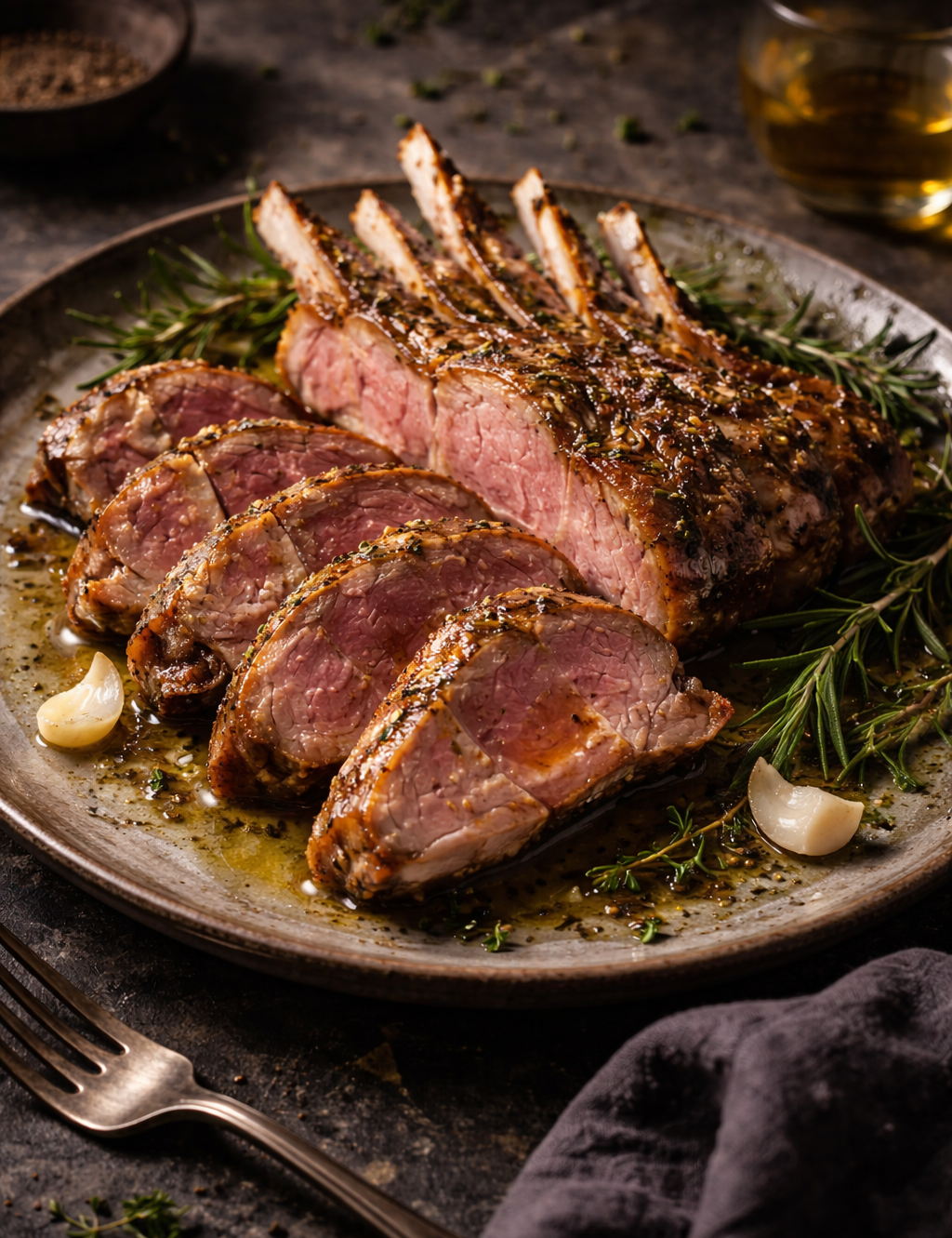 Roasted Lamb, Garlic & AOP Olive Oil