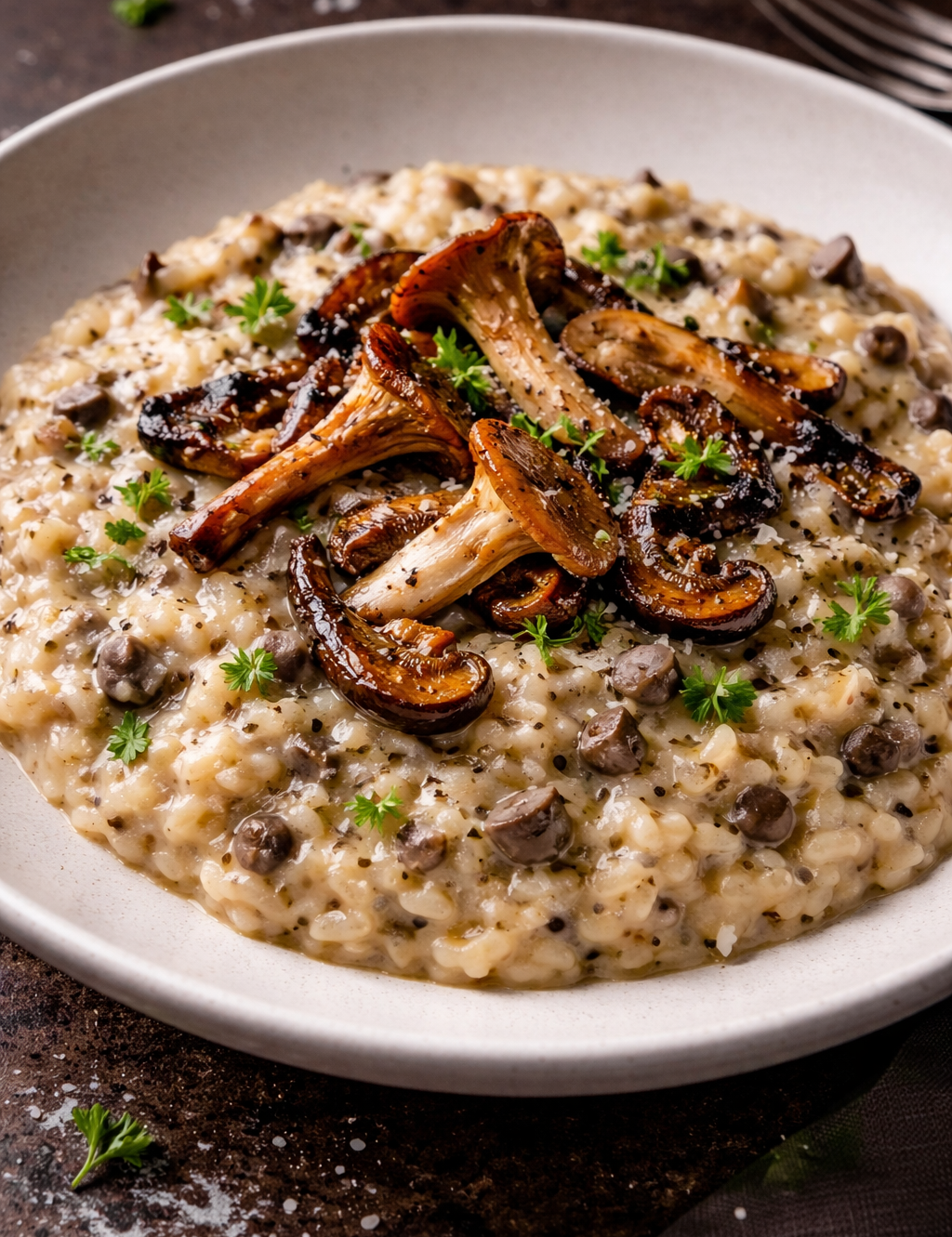 Truffle Risotto with Wild Mushrooms