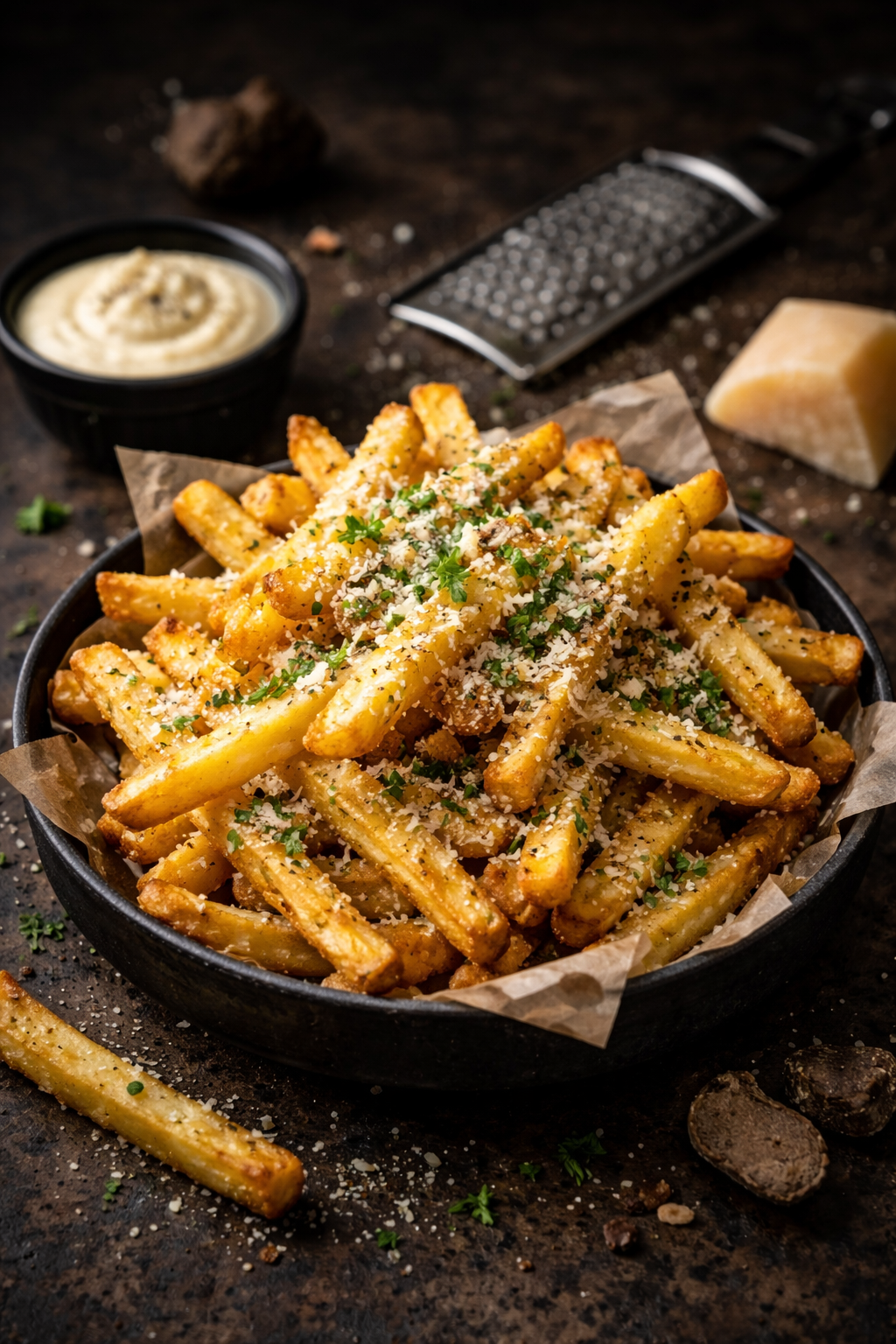 Truffle Oil Fries (Truffle Parmesan Chips)