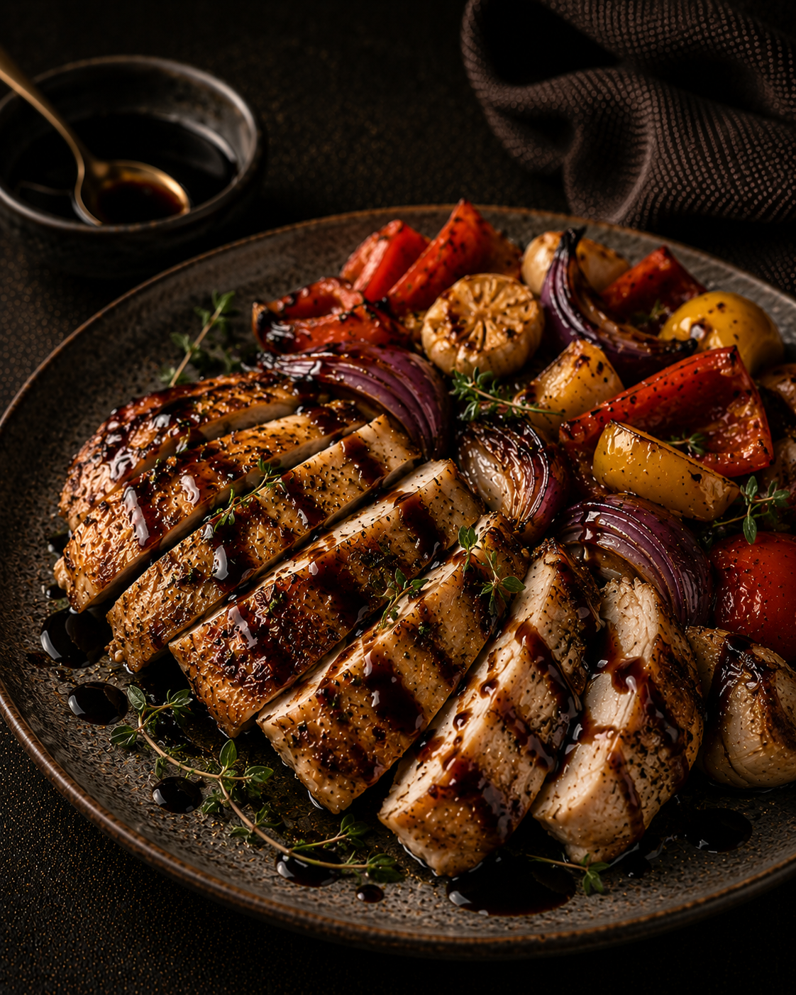 Finish pork, poultry or grilled meats