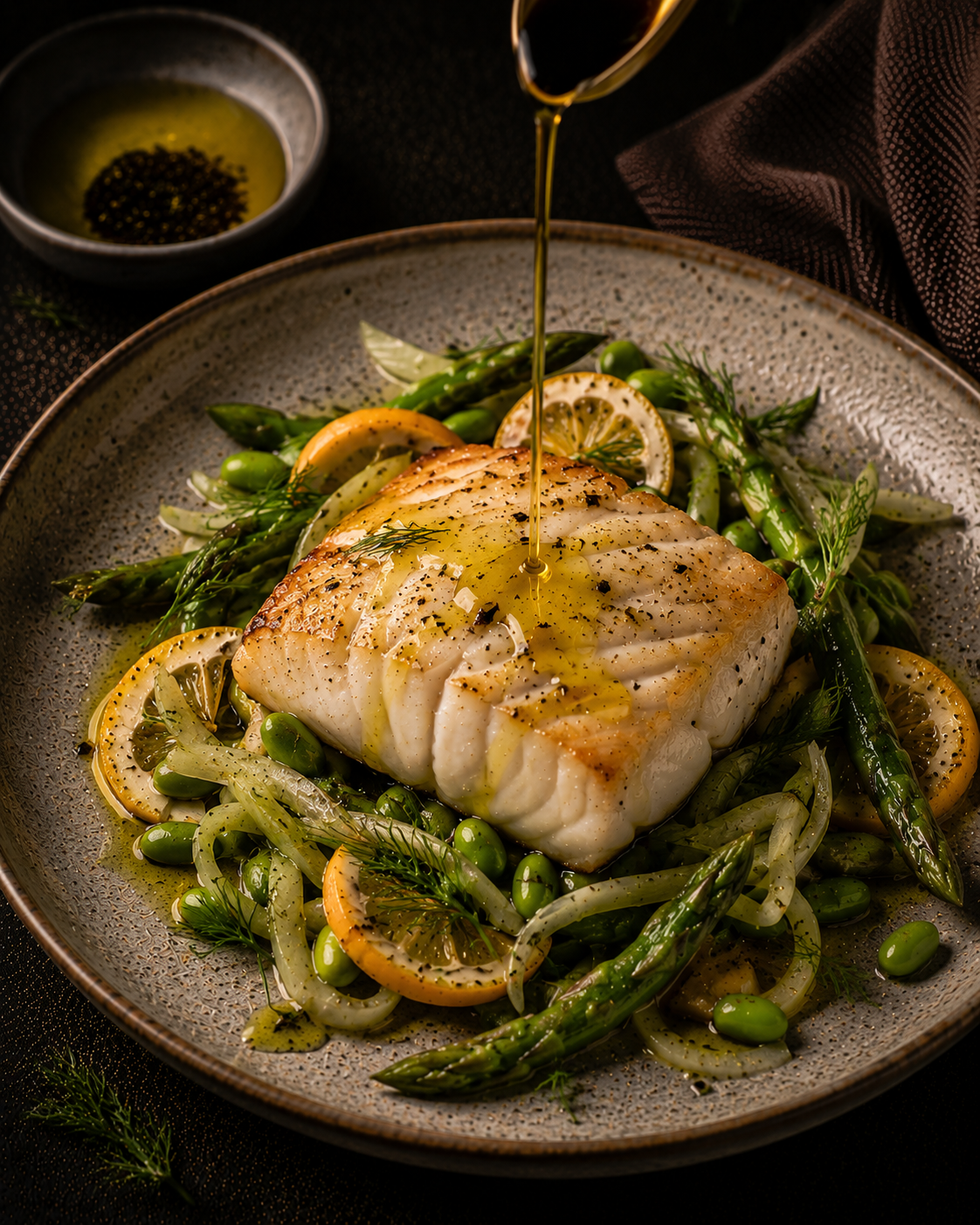 Finish fish or delicate dishes with a subtle lift