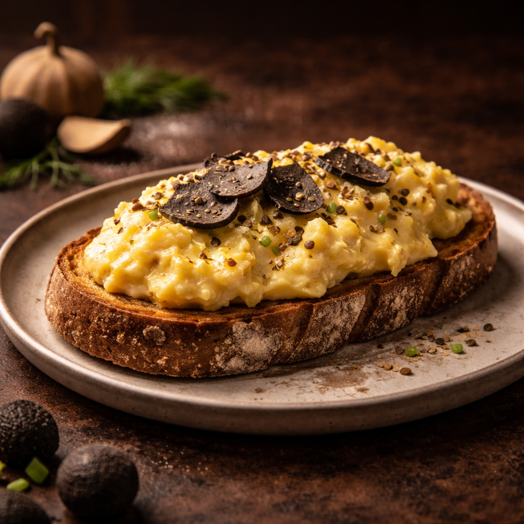 Drizzle over eggs on toast