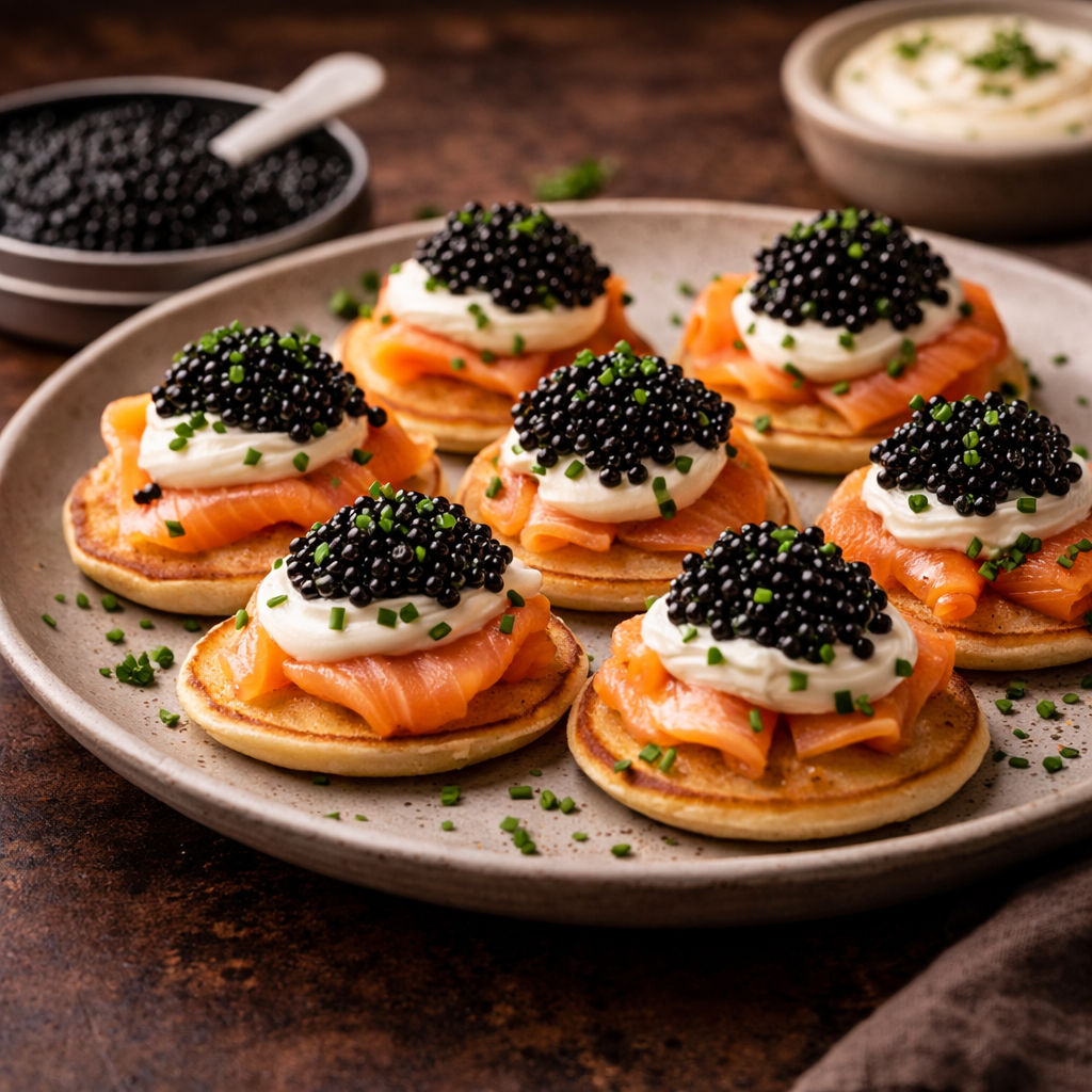 Serve on blinis with smoked salmon and crème fraîche