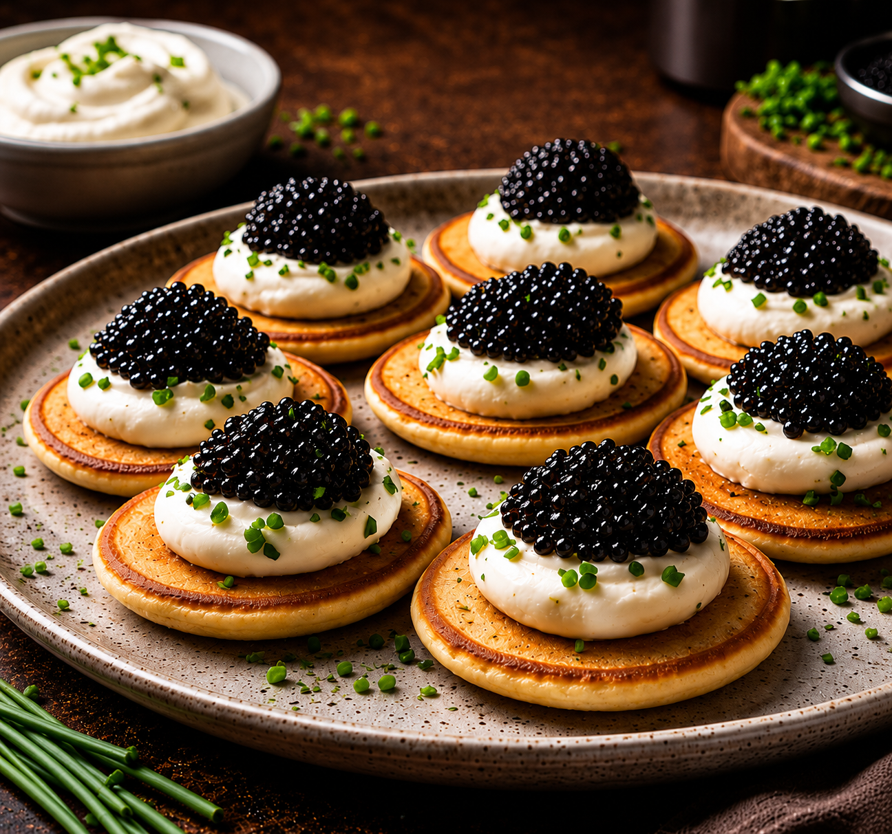 Serve traditionally on blinis with crème fraîche