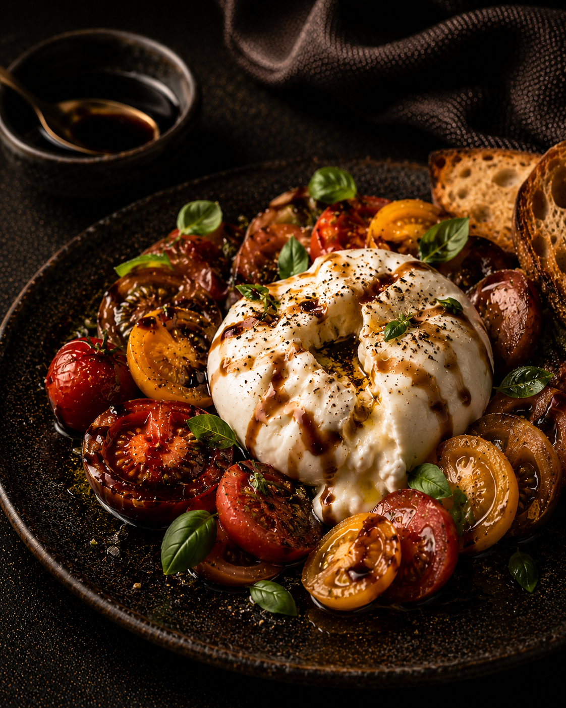 Burrata, Heritage Tomatoes &amp; Pedro Ximénez